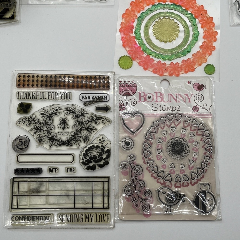 Clear Stamps Huge Mixed Lot Holiday Alphabet Numbers Scrapbooking Set - Picture 11 of 11